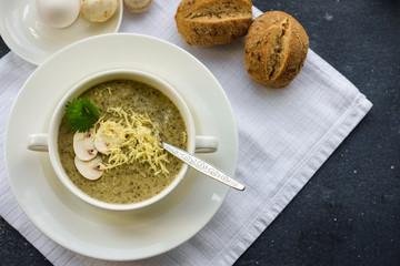 Mushroom soup puree.