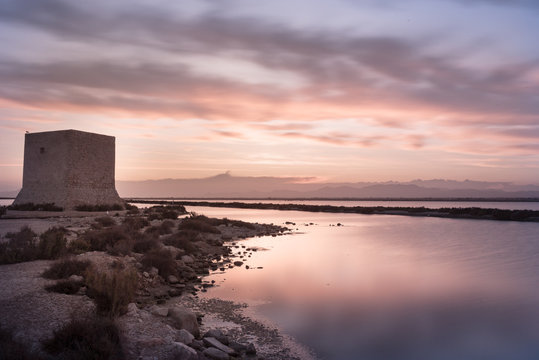 Sunset in Santa Pola, Alicante, Spain