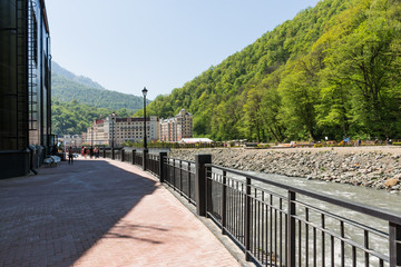 Ski resort Rosa Khutor Sochi 29 April 2018