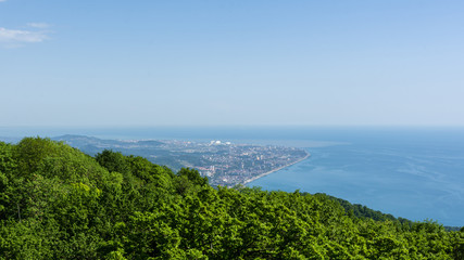 View from the observation deck of mount Ahun Sochi