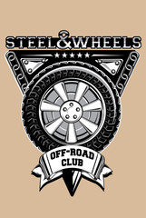 Off road car club emblem