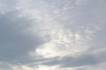 clouds fluffy in sky