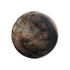 Old rusty and scratched metal ball