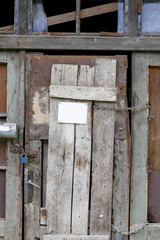 The old wooden door
