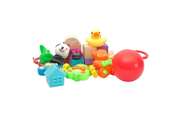 Children’s toys isolate on a white background