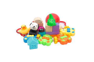 Children’s toys isolate on a white background