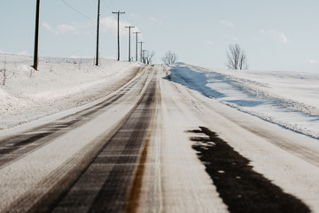 winter rural road