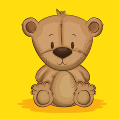 Obraz premium cute bear teddy character vector illustration design