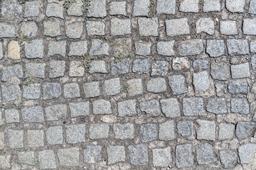 Granite cobblestone pavement background