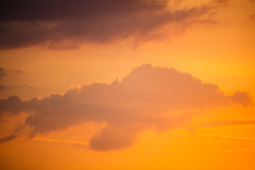 Clouds in the sky at sunset as background