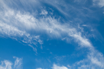 Wavy cloud against the blue sky