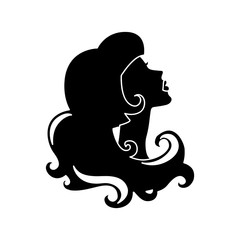 Vector illustration of woman's silhouette