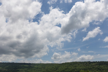 panoramic cloudy sky and mountain