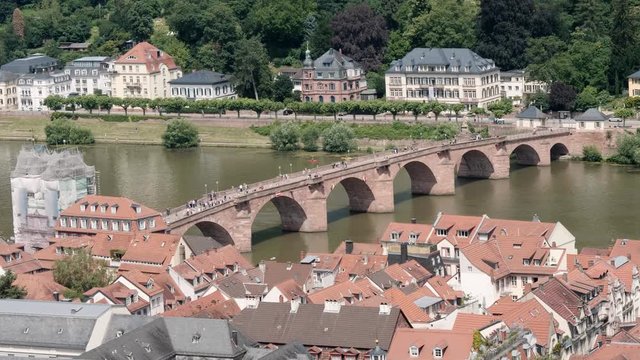 Heidelberg, Karl-Theodor-Bridge, aerial view, Heidelberg, Summer 2018