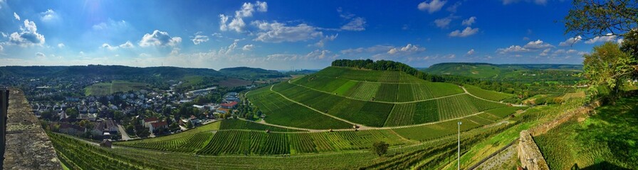 Weinberge Panorama von oben