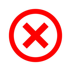 Obraz premium Delete icon - no sign, close symbol vector, cancel, wrong and reject illustration