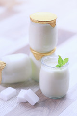 Obraz na płótnie Canvas yaourt,produit laitier