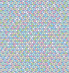 Seamless Pattern of Colorful Cube, Abstract Background, Vector Illustration
