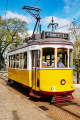 Fototapeta na wymiar Tram in Lisbon
