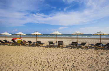 Beautiful beach and blue sky.