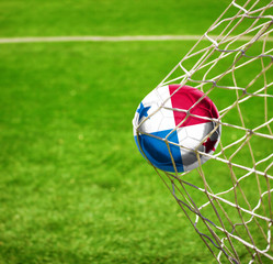 Fussball mit Panama Flagge