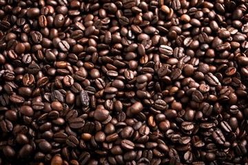 Coffee bean close up background