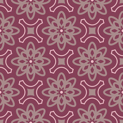 Seamless background. Floral purple red pattern