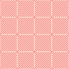 Pink and beige geometric ornament. Seamless pattern
