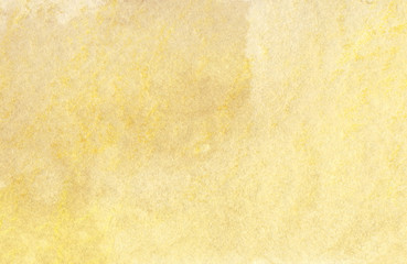 Yellow abstract watercolor texture background.