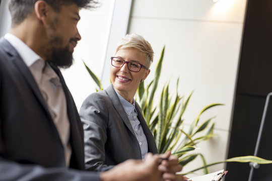 Business colleagues on a break