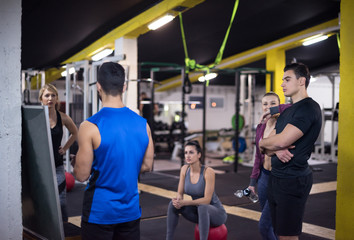 athletes getting instructions from trainer