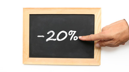 Pourcentage, solde, - 20%