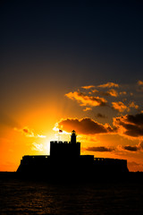 Obraz premium Windmills at Mandraki Harbour