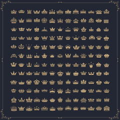 King and queen crowns symbols