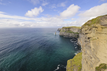 Cliffs of Moher with blue sky