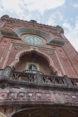 Obraz premium Reggello, Italy - September 11, 2016: Rear facade about Sammezzano Ancient Castle in Reggello, Italy on September 11, 2016. The castle is in Moorish style and was built by Ximenes Aragon's family.