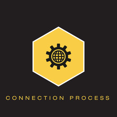 Fototapeta premium Connection Process Icon
