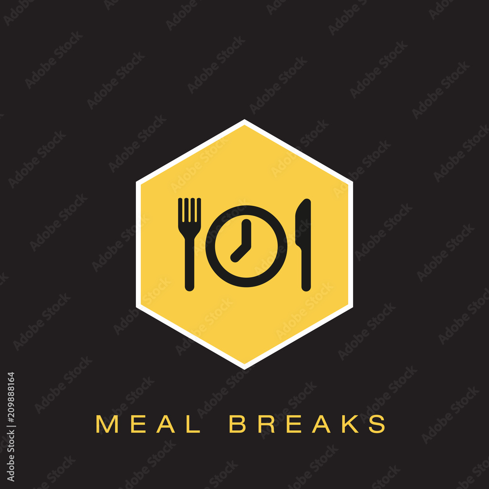 Sticker Meal Breaks Icon