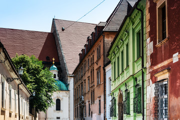 Fototapeta premium Antique building view in Old Town Bratislava, Slovakia