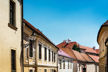 Street view of downtown in Bratislava, Slovakia