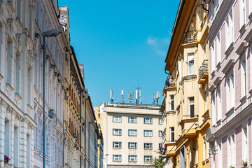 Street view of downtown in Bratislava, Slovakia