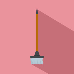 Cleaning mop icon. Flat illustration of cleaning mop vector icon for web design