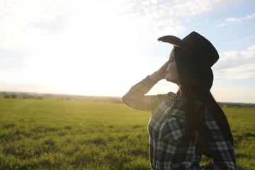 A girl travels the summer in the country