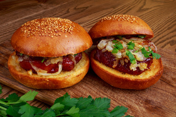 the homemade hamburger