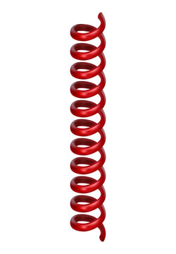 Telephone cable mockup. Realistic illustration of telephone cable vector mockup for web design isolated on white background