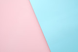 Pink and light blue pastel paper color cross overlap for background
