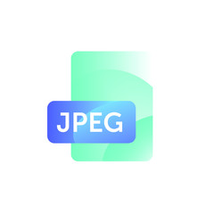 JPEG format icon. Vector. Gradient flat style. Bright, fashionable illustration of icons. Image is isolated on white background. A modern icon for the site and presentation.