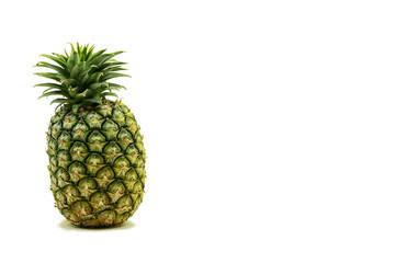 One pineapple fruit,  Empty space for text.