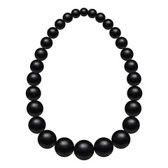 Black pearls mockup. Realistic illustration of black pearls vector mockup for web design isolated on white background