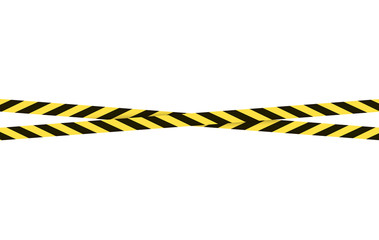 Vector Stop Tapes Set, Dangerous Zone Sign, Bright Yellow and Black Cross Lines.